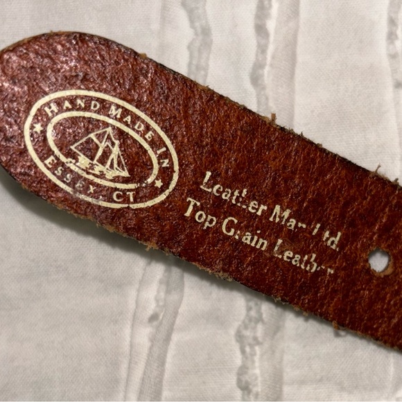 The Leather Man embroidered Golf Theme Twill Canvas Men’s 46 belt brass buckle - Picture 6 of 6